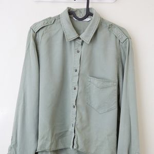 Zara Denim - Jacket Mint green light shirt